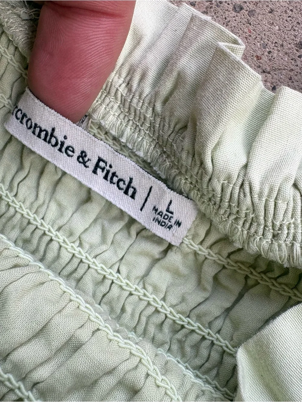 Abercrombie & Fitch Women's Large Maxi Dress Green Ruffled with Two Straps Made